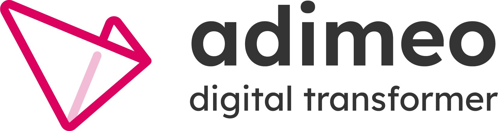 Logotipo oficial Adimeo — agência ou empresa da carreira anterior do fundador