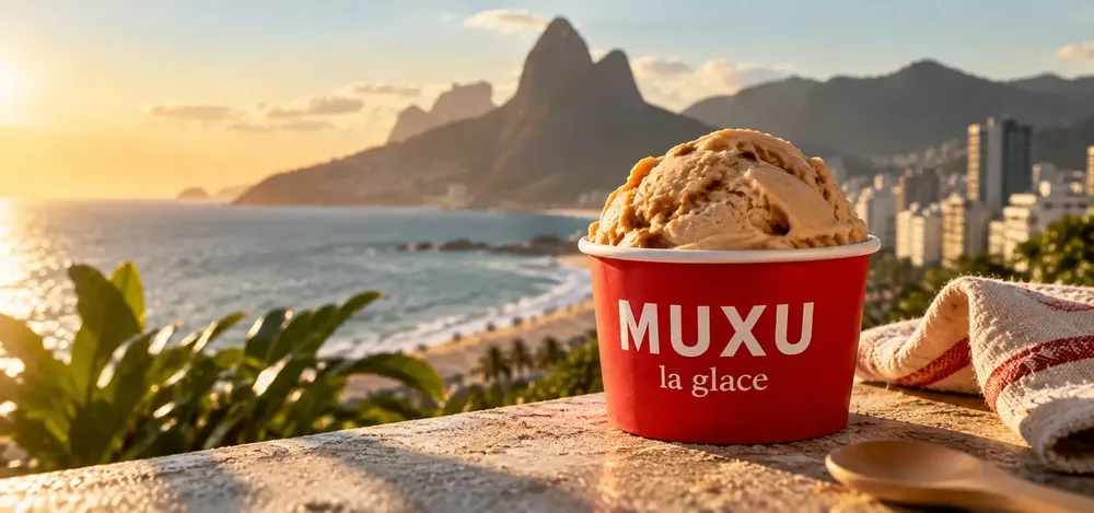 Universo visual de produto MUXU La Glace